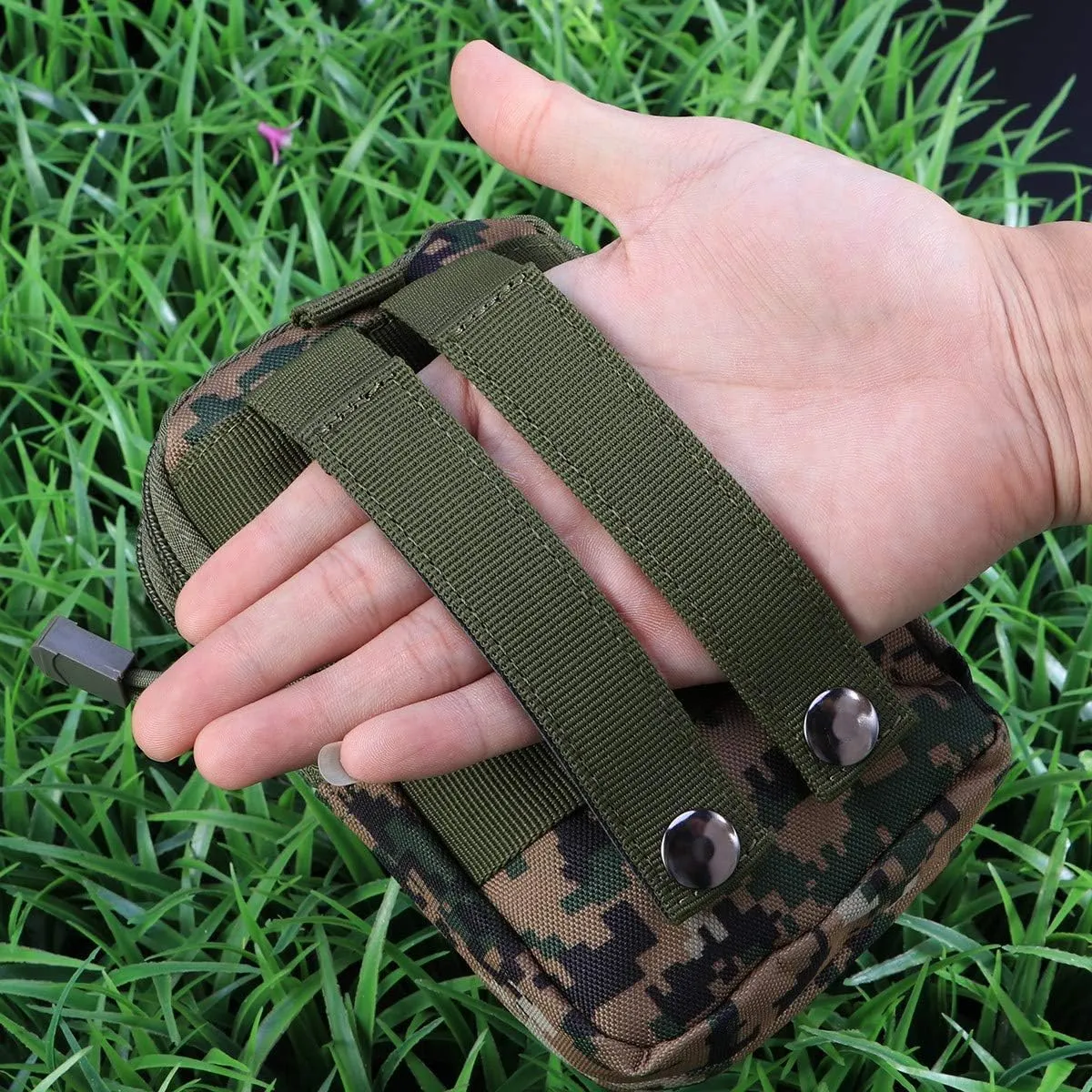VALICLUD Duffle Waist Pack Hand Carry Camping Belt Bag Rucksack Outdoor Bumbag (Camouflage)