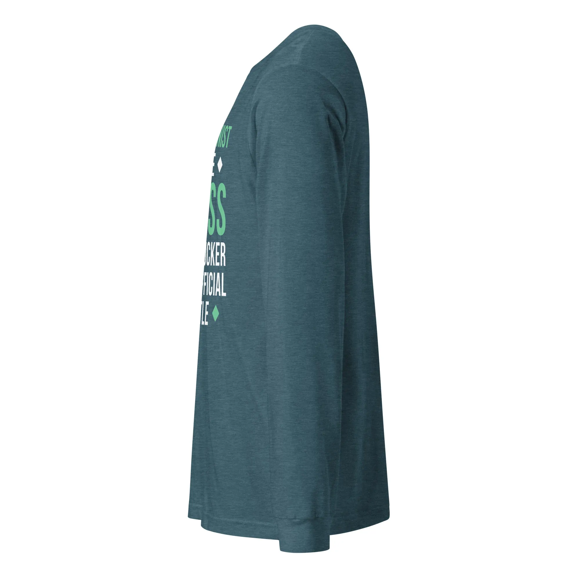 Vet Receptionist because badass mother fucker isn't an official job title Unisex Long Sleeve Tee