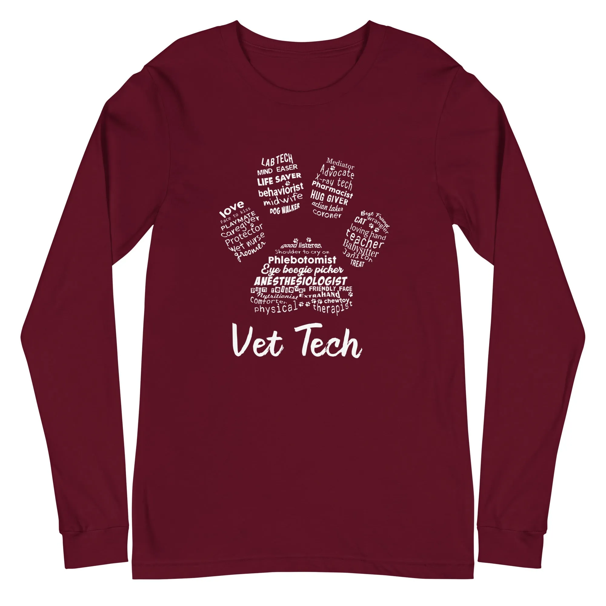 Vet Tech Pawprint Unisex Long Sleeve Tee