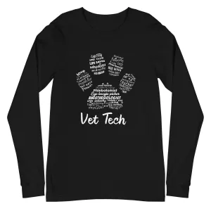 Vet Tech Pawprint Unisex Long Sleeve Tee