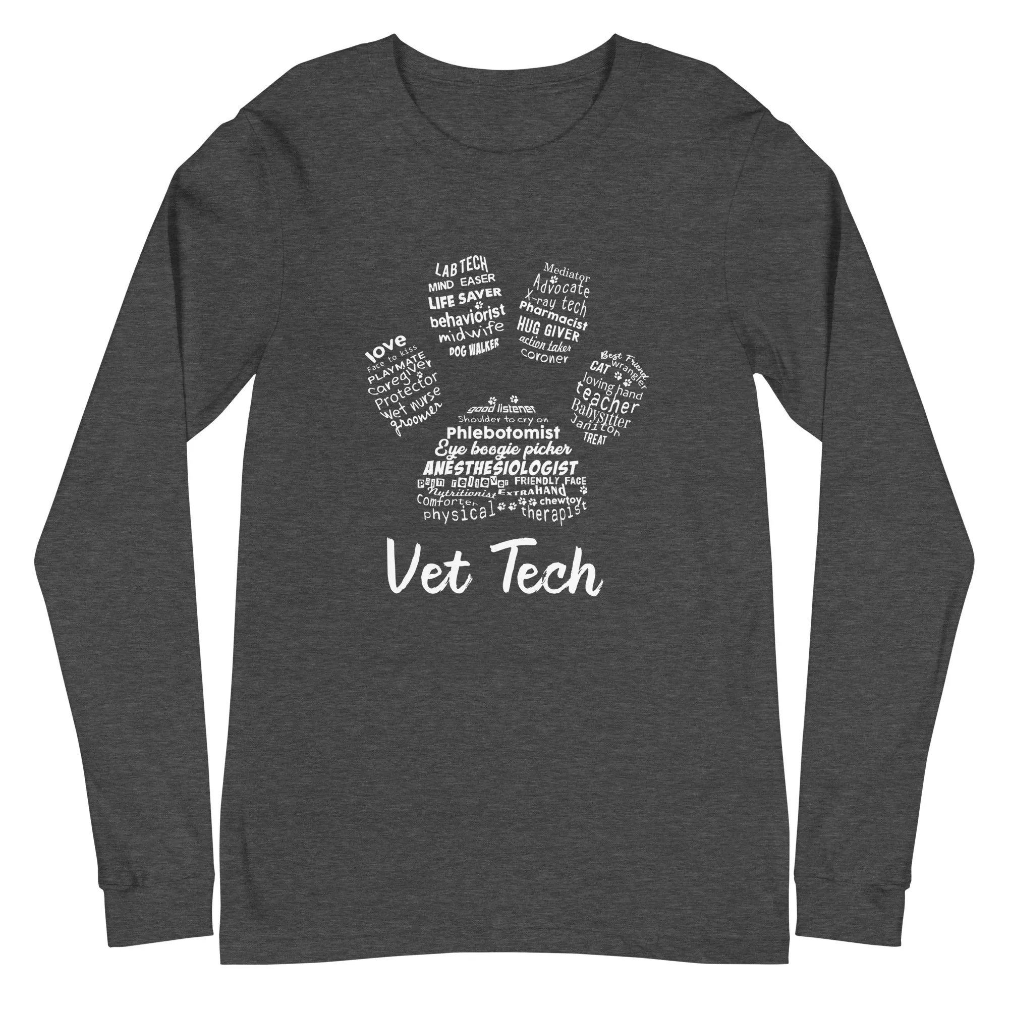 Vet Tech Pawprint Unisex Long Sleeve Tee