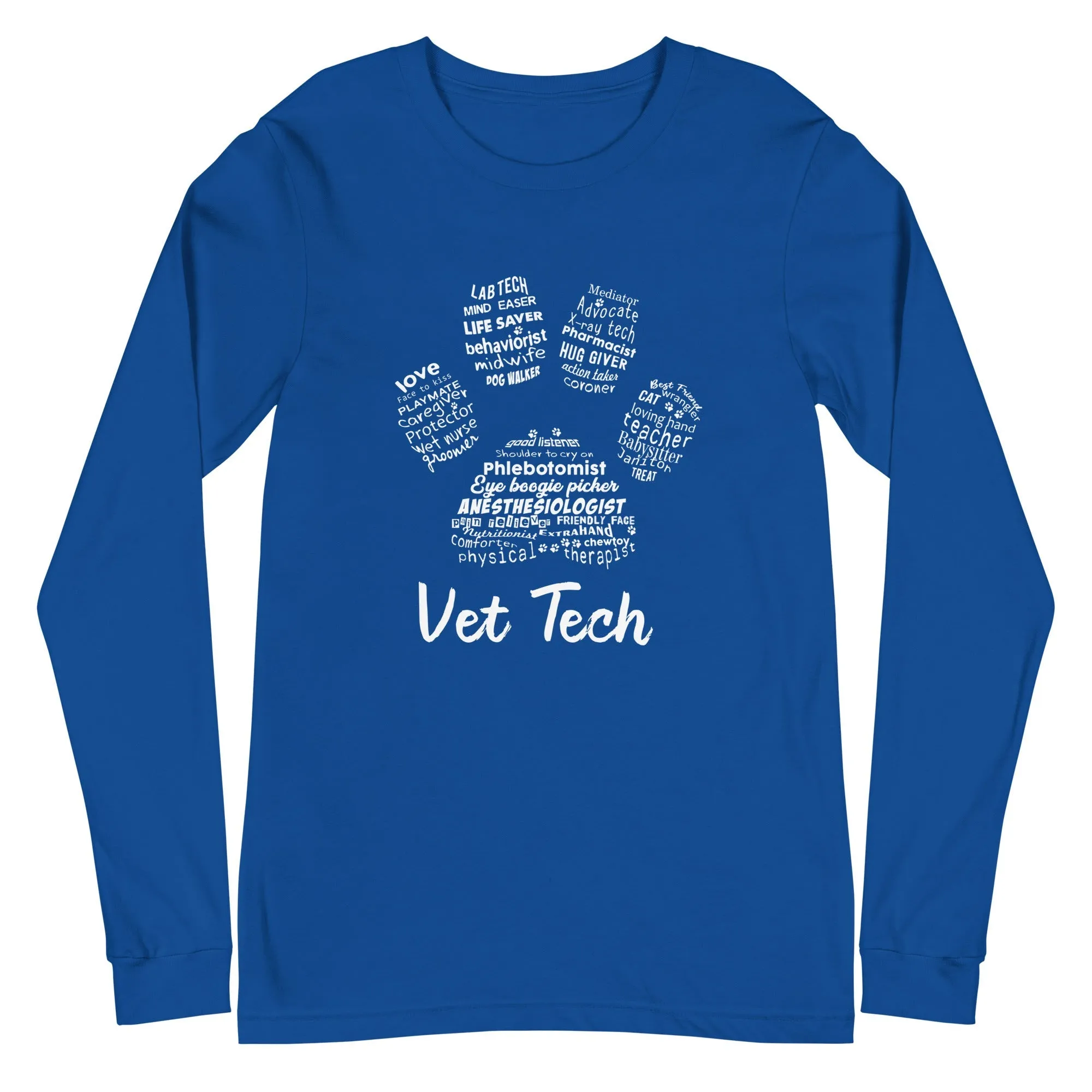 Vet Tech Pawprint Unisex Long Sleeve Tee