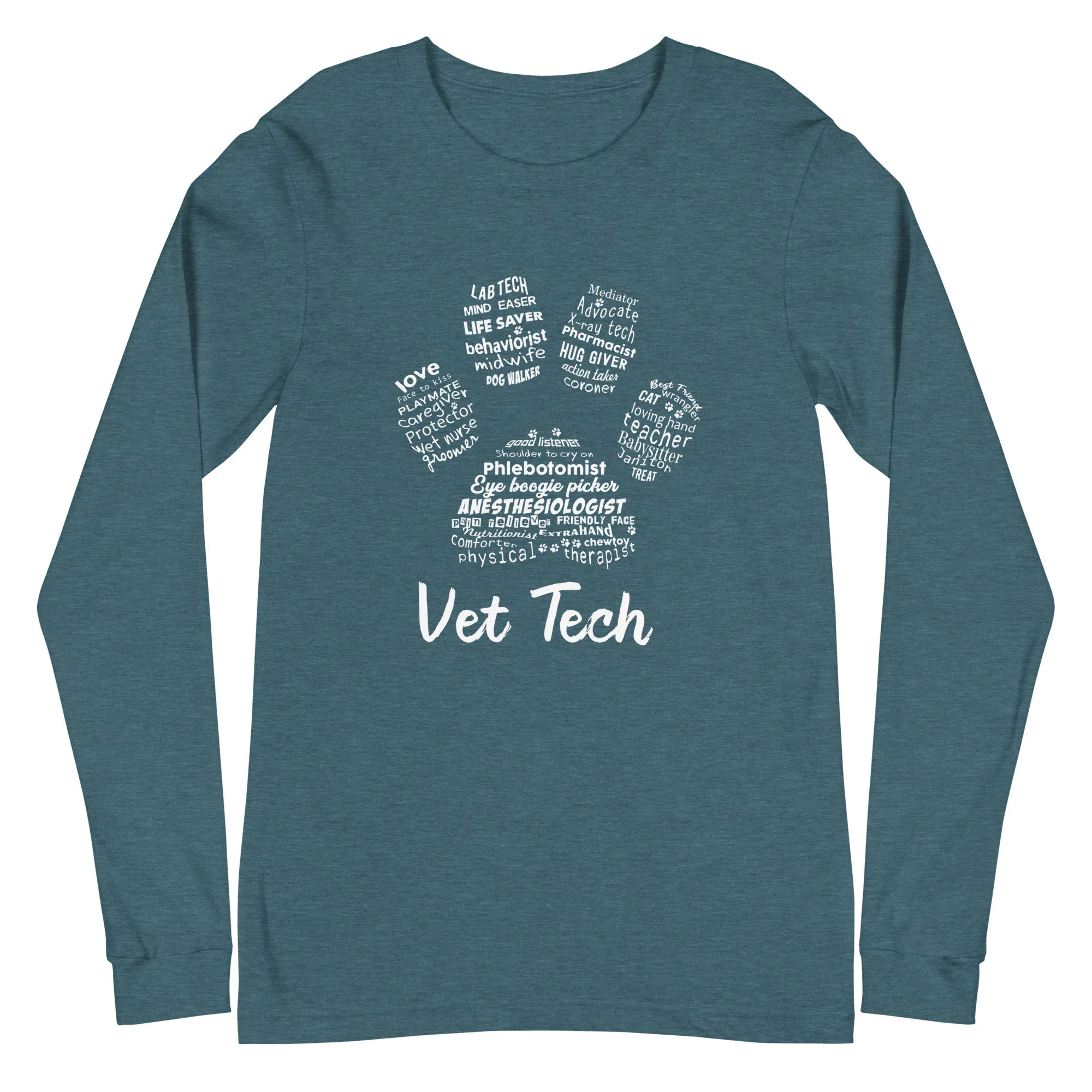 Vet Tech Pawprint Unisex Long Sleeve Tee
