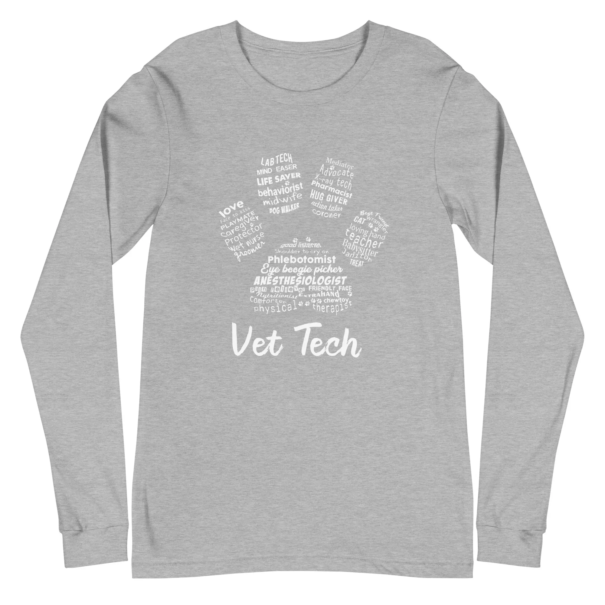 Vet Tech Pawprint Unisex Long Sleeve Tee