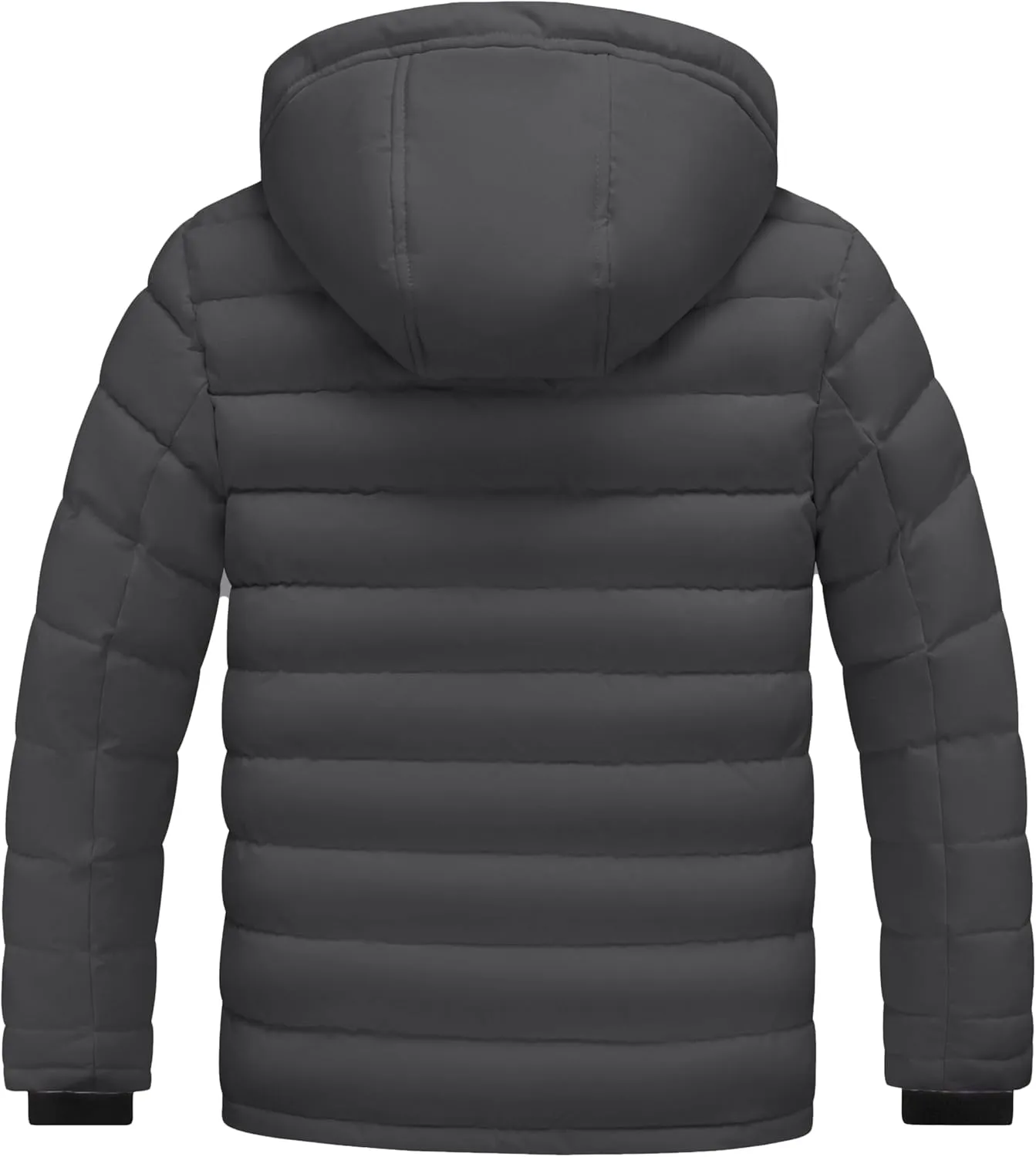 wantdo Men's Quilted Puffer Jacket Hooded Waterproof winter jacket Warm Puffer Coat Outwear