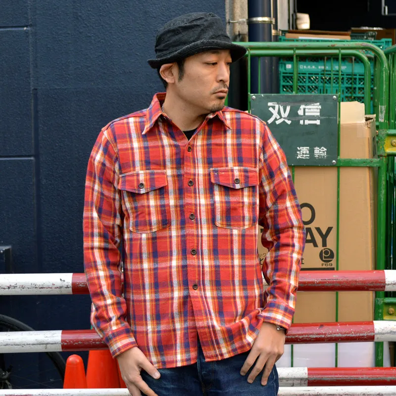 WARE HOUSE "Lot 3022 G" Flannel Shirts With Chinstrap