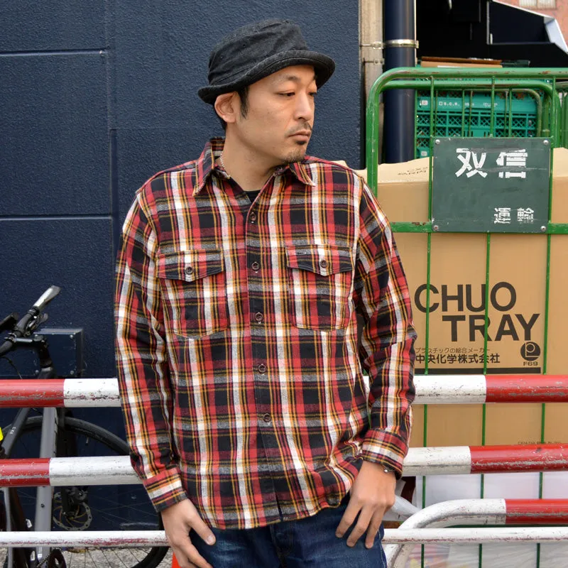 WARE HOUSE "Lot 3022 G" Flannel Shirts With Chinstrap