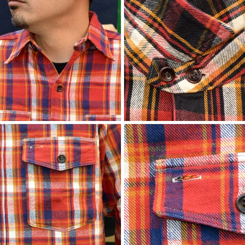 WARE HOUSE "Lot 3022 G" Flannel Shirts With Chinstrap