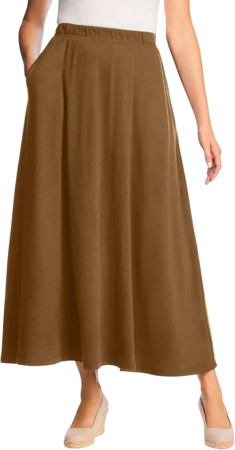 Woman Within Plus Size 7-Day Maxi Skirt