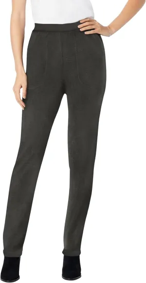 Woman Within Plus Size Straight Leg Ponte Knit Pant