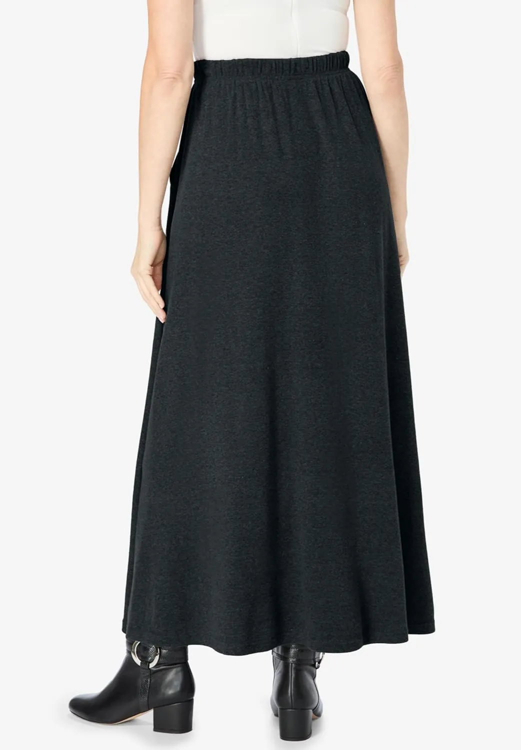 Woman Within Women's Plus Size Petite 7-Day Maxi Skirt