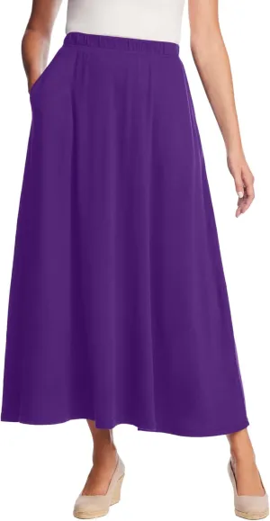 Woman Within Women's Plus Size Petite 7-Day Maxi Skirt