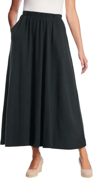 Woman Within Women's Plus Size Petite 7-Day Maxi Skirt