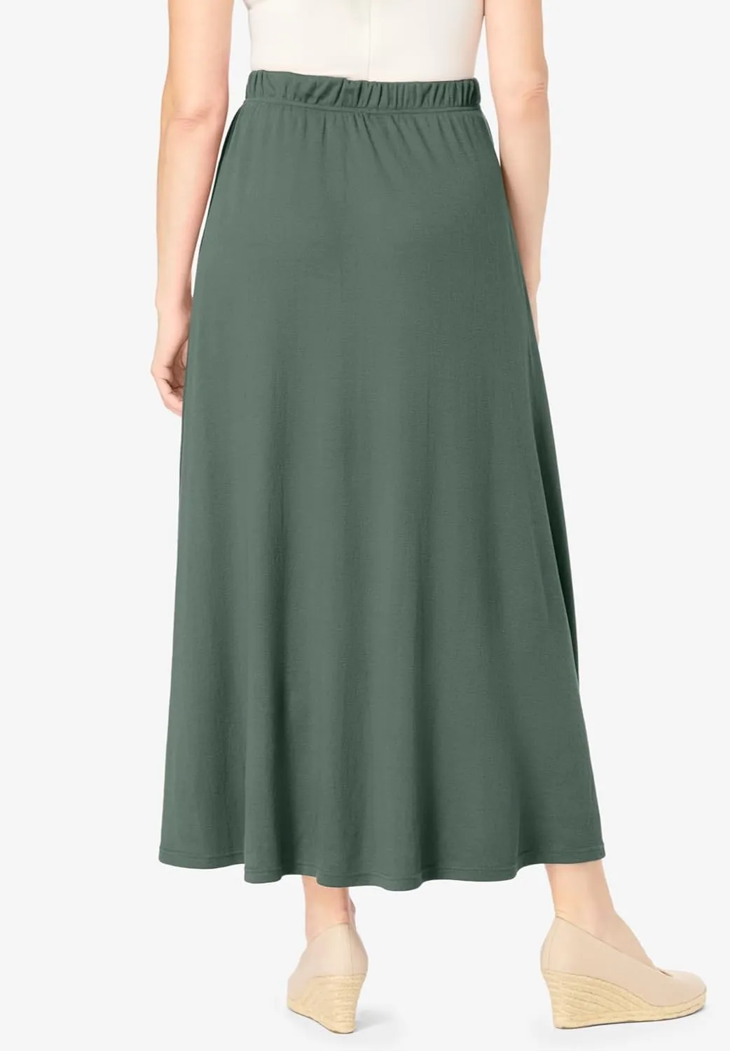 Woman Within Women's Plus Size Petite 7-Day Maxi Skirt