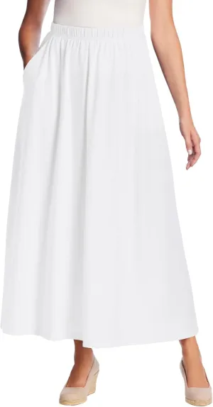Woman Within Women's Plus Size Petite 7-Day Maxi Skirt