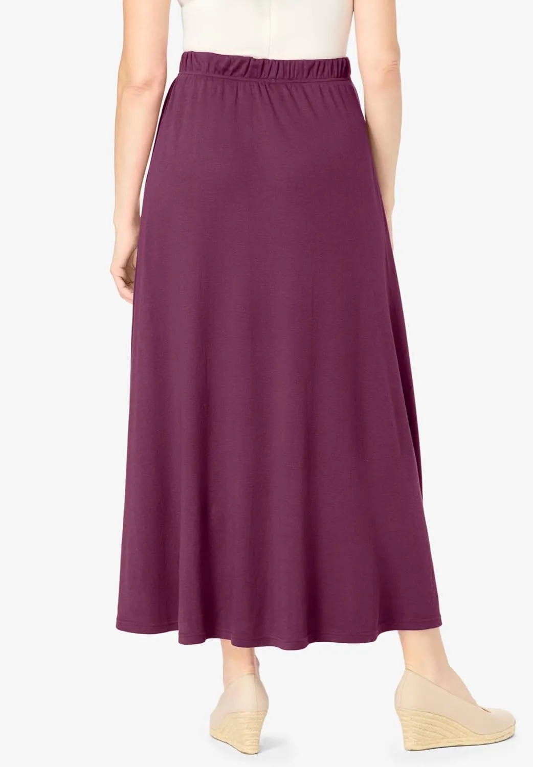 Woman Within Women's Plus Size Petite 7-Day Maxi Skirt