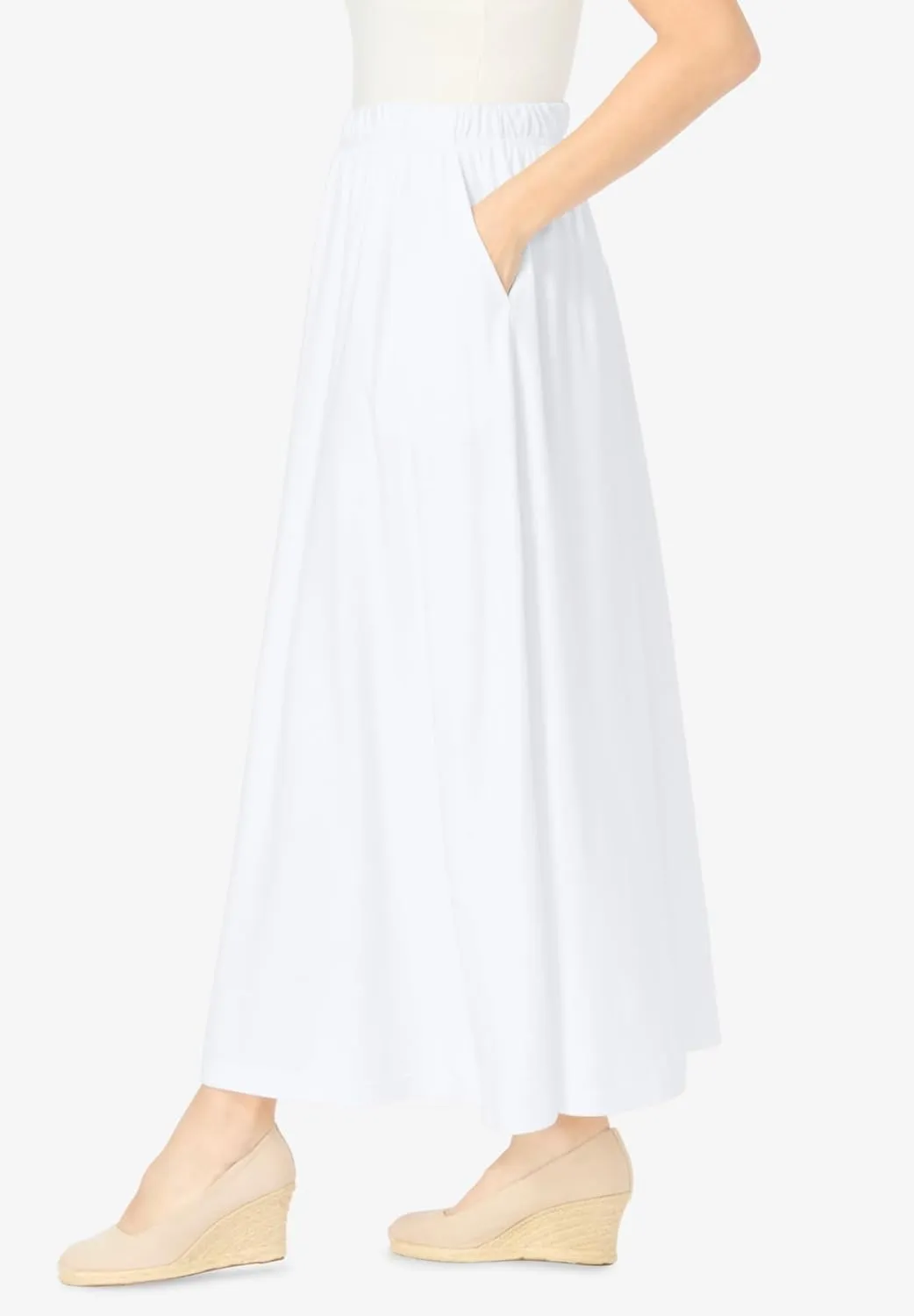 Woman Within Women's Plus Size Petite 7-Day Maxi Skirt