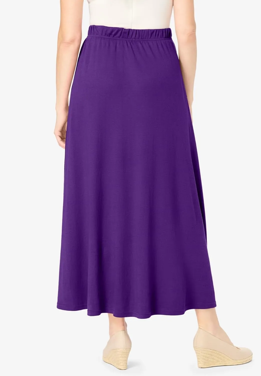 Woman Within Women's Plus Size Petite 7-Day Maxi Skirt