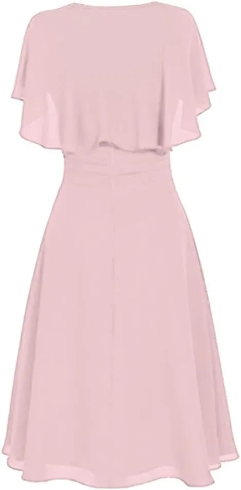 Women Formal Wedding Bridesmaid Dress Plus Size High-Waist Party Ball Prom Gown Cocktail Dresses