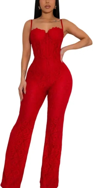 Women's formal elegant and sexy straight pants business party jumpsuit