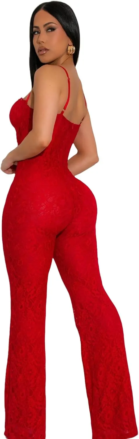 Women's formal elegant and sexy straight pants business party jumpsuit