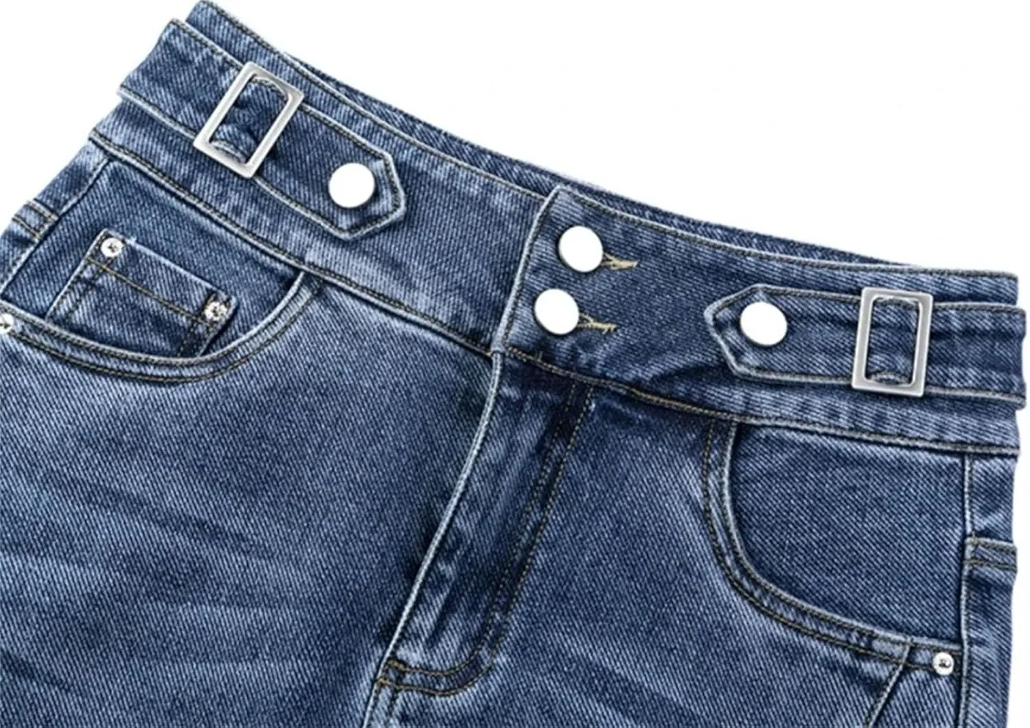 Women's High Waist Straight Denim Skirt Summer Vintage Midi A Line Jeans Skirts