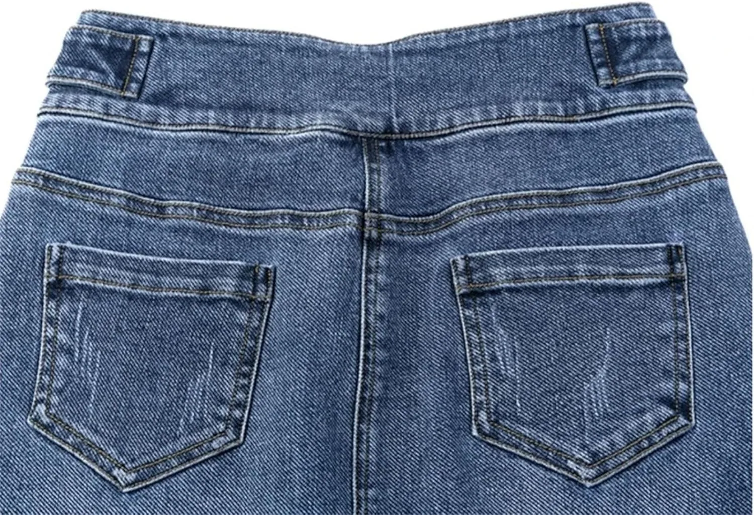 Women's High Waist Straight Denim Skirt Summer Vintage Midi A Line Jeans Skirts