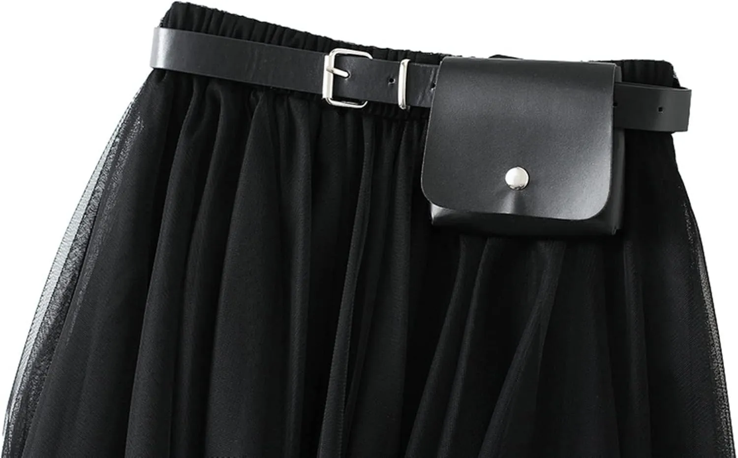 Women's Layered Midi Skirt,Fairy Elastic Waist A Line Tutu Tulle Skirt Princess Petticoat