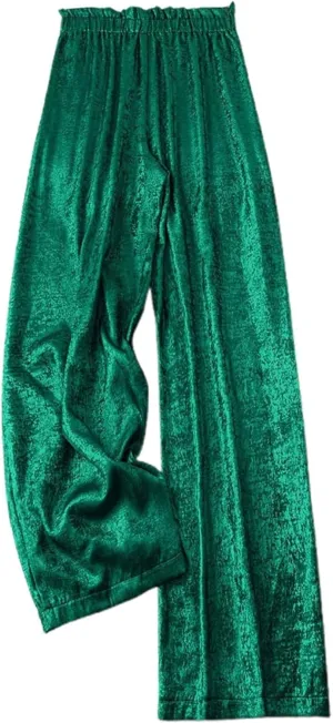 Women's Linen Baggy Pants Summer Casual Vacation High Waist Straight Leg Trousers Trendy Beach Pant