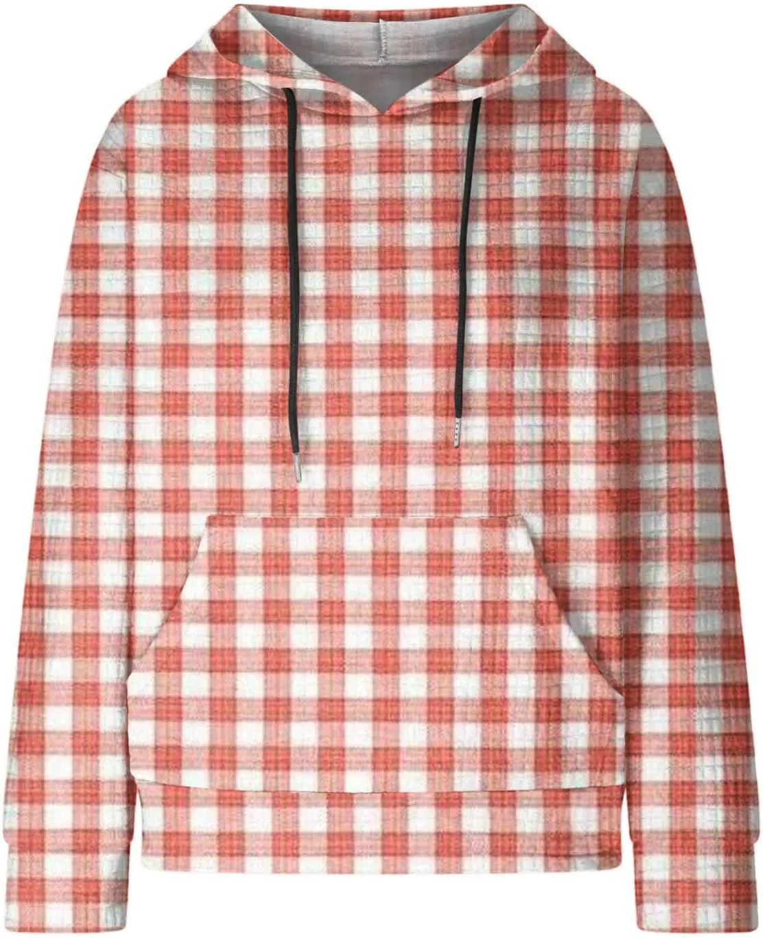 Womens Oversized Crewneck Sweatshirt Hooded Hoodie Long Sleeve Drawstring Waffle Pullover Trendy Shirts With Pocket