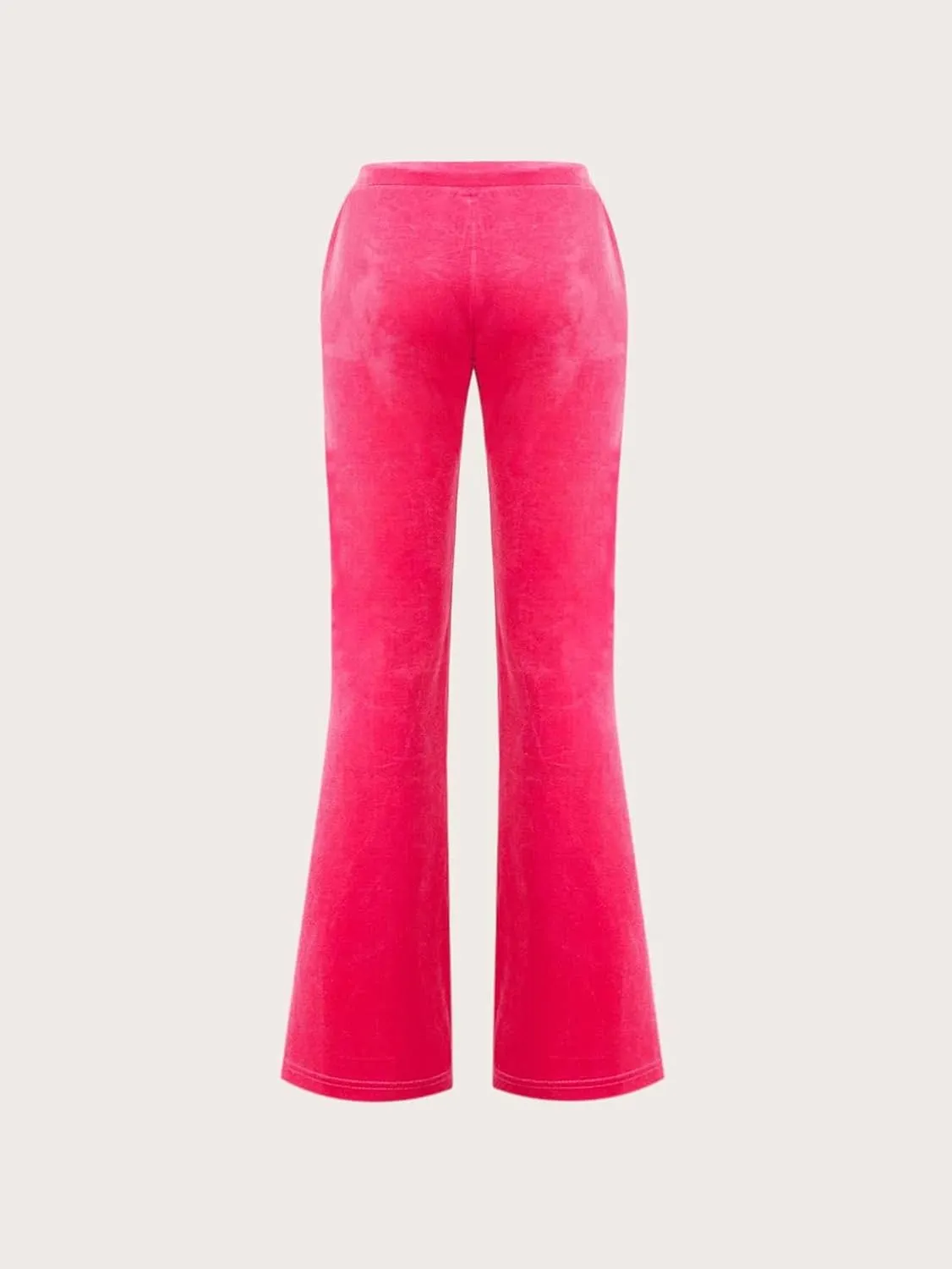 Women's Pants Rhinestone Drawstring Waist Velvet Flare Leg Pants Pant for Women