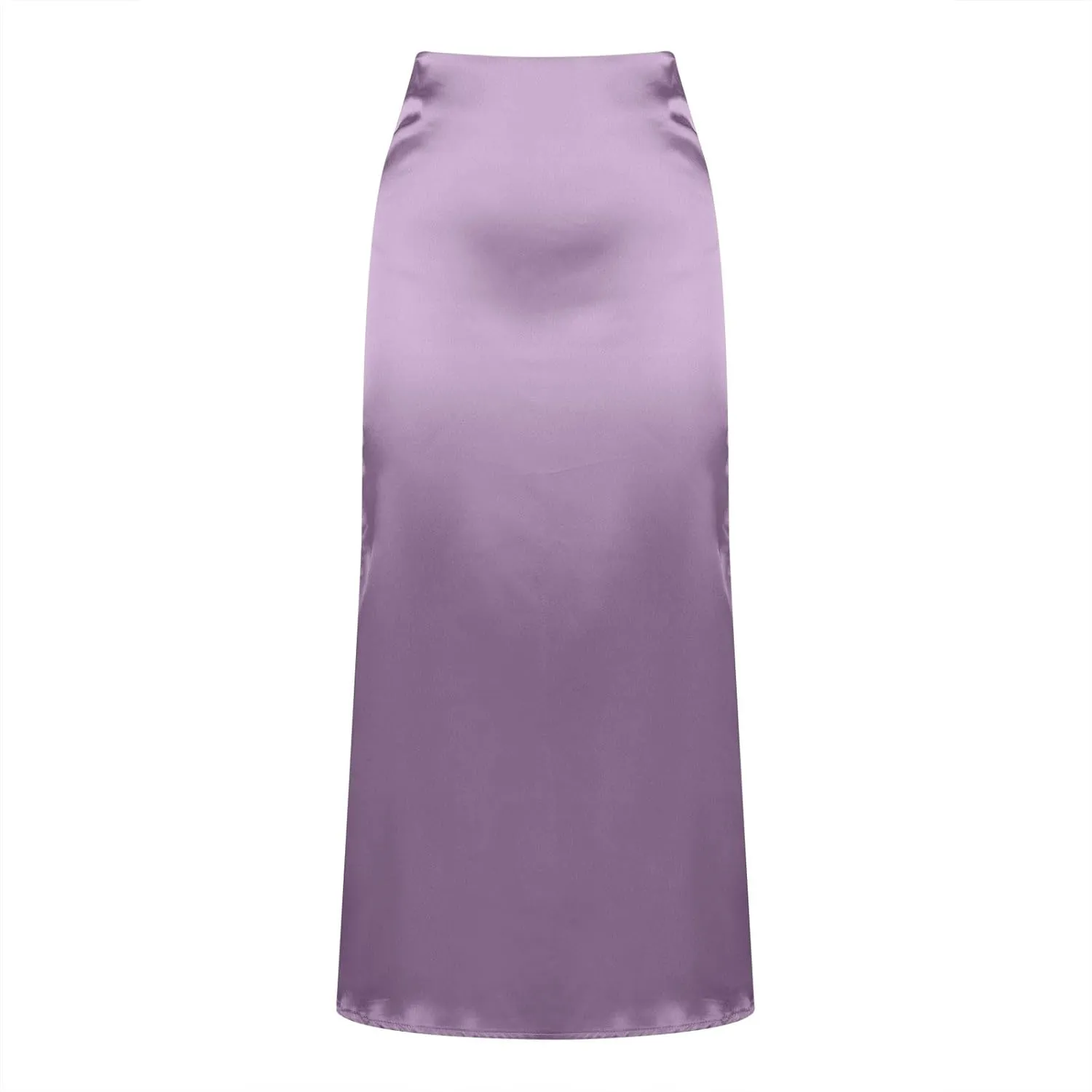 Womens Satin Skirts Casual Silk Midi Skirt High Waisted Long Skirts Elegant Work Skirts Evening Cocktail Party Skirt