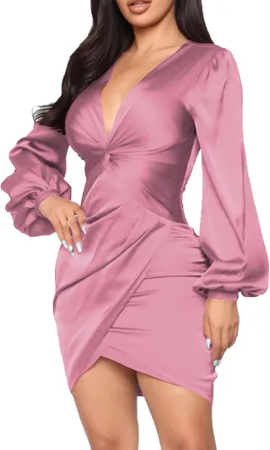 Womens Sexy Ruffle Elegant Bridesmaid Formal Evening Dress Elegant Curvy Wedding Guest Midi Dress