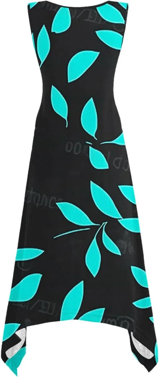 Womens Summer Dresses Casual Plus Size Sleeveless Crewneck Tank Sundress Loose fit Hawaiian Trendy Graphic Boho Midi Dresses