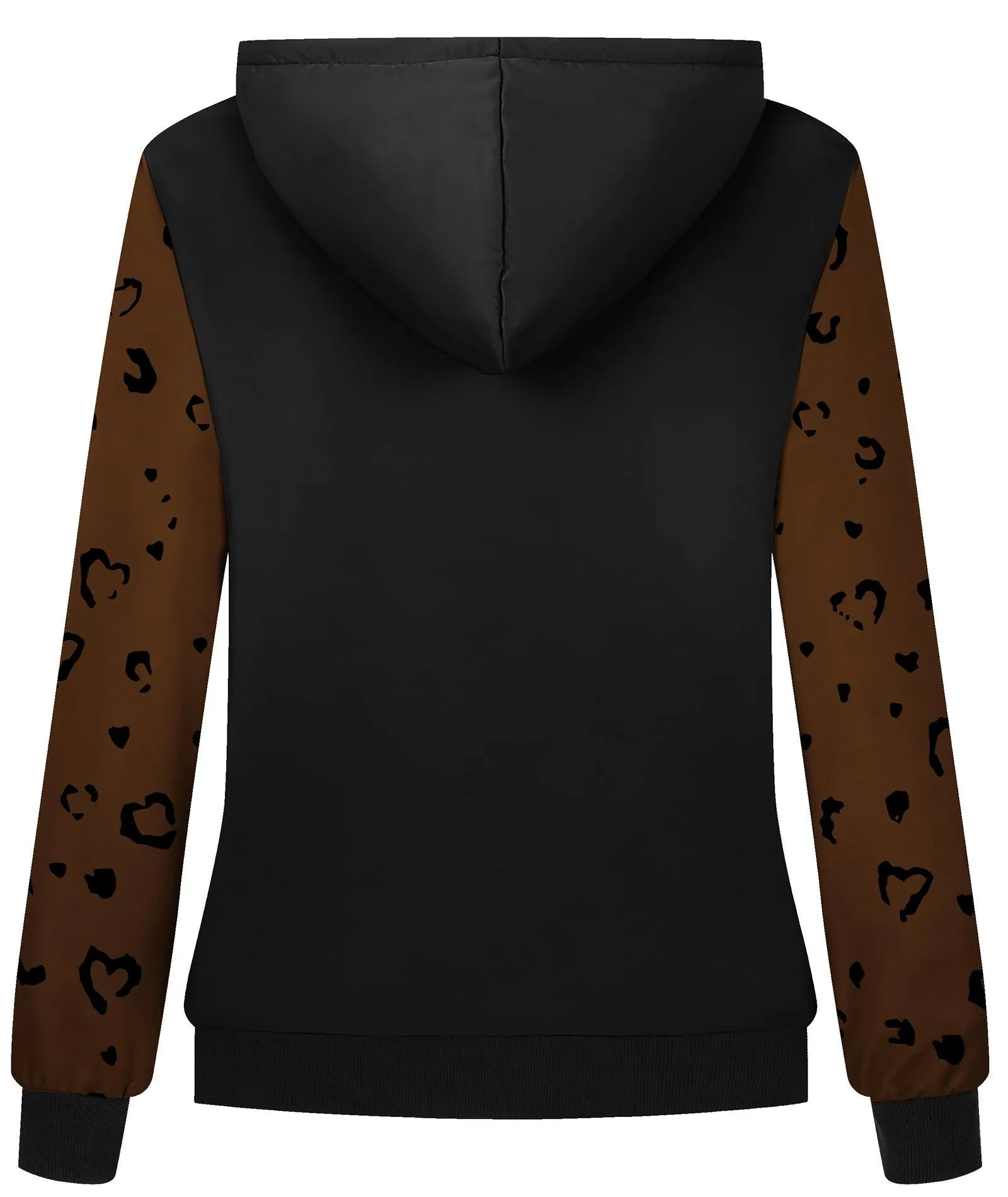 Women's Winter Leopard Printed Fleece Hoodie-ZPK006189