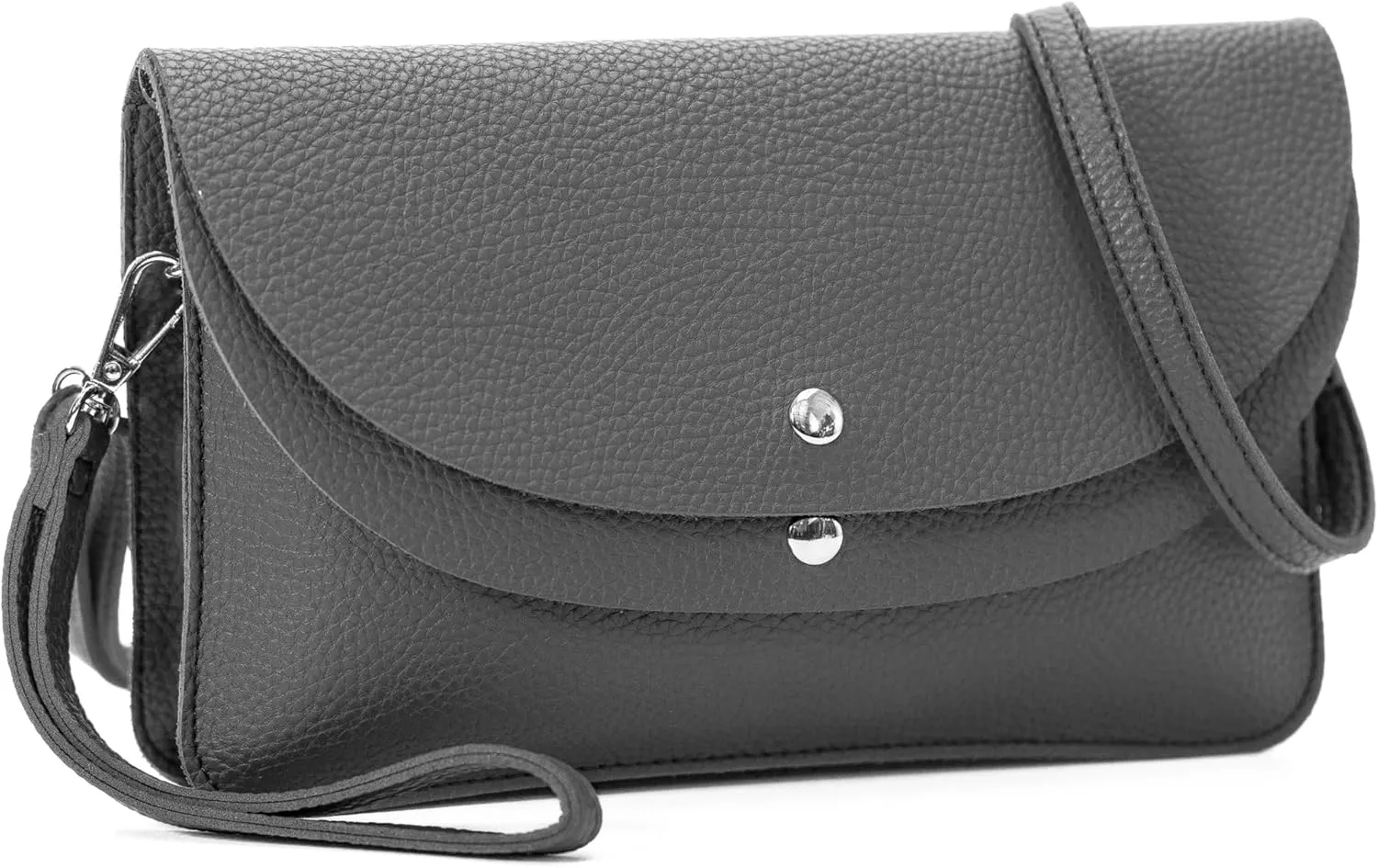 Women's Wristlet Clutch Bag - Evening Purse Wallet with Shoulder Strap - Faux Leather Party Handbag - Lilly