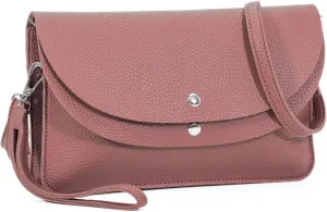 Women's Wristlet Clutch Bag - Evening Purse Wallet with Shoulder Strap - Faux Leather Party Handbag - Lilly