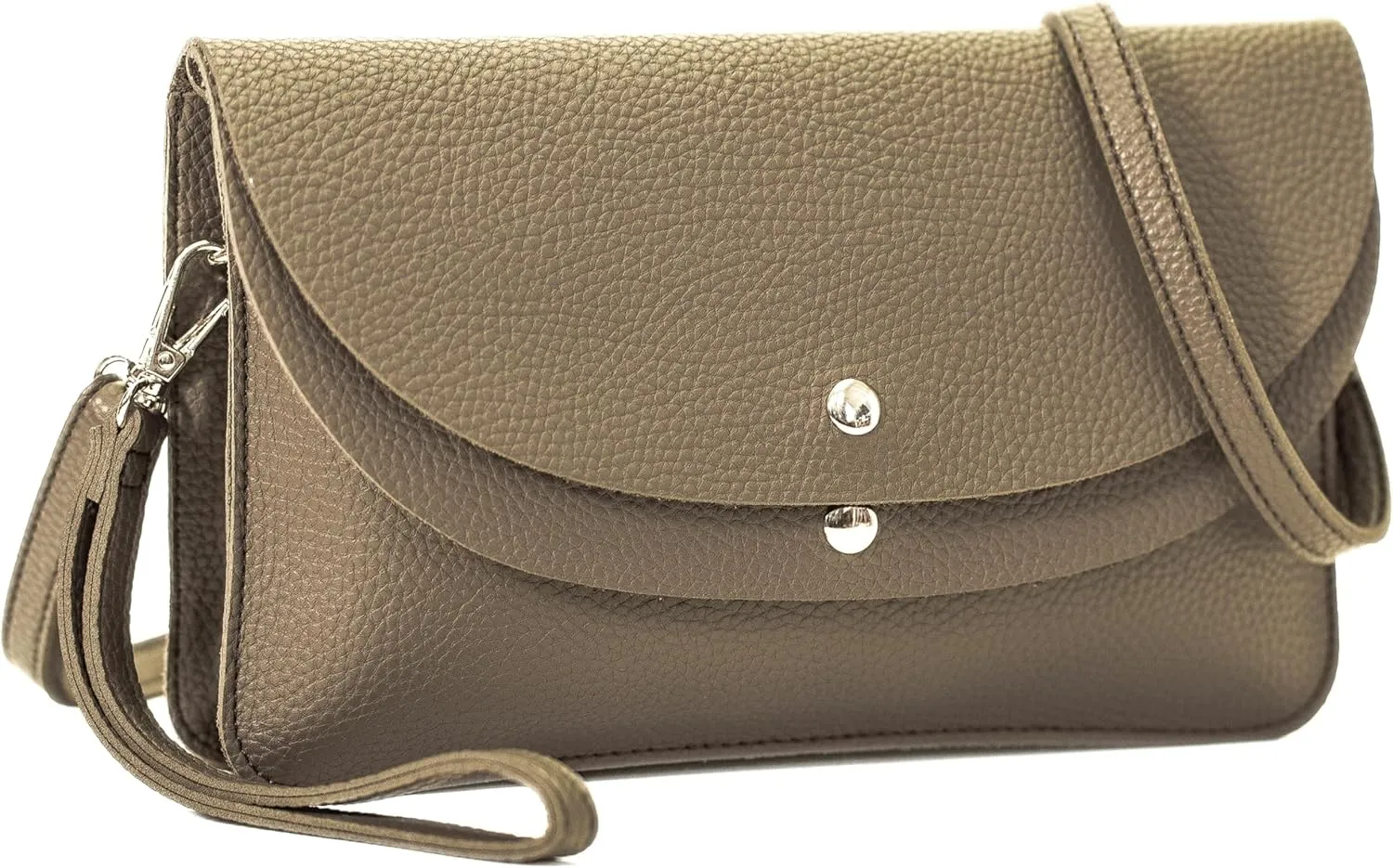Women's Wristlet Clutch Bag - Evening Purse Wallet with Shoulder Strap - Faux Leather Party Handbag - Lilly