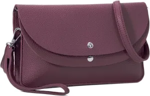 Women's Wristlet Clutch Bag - Evening Purse Wallet with Shoulder Strap - Faux Leather Party Handbag - Lilly