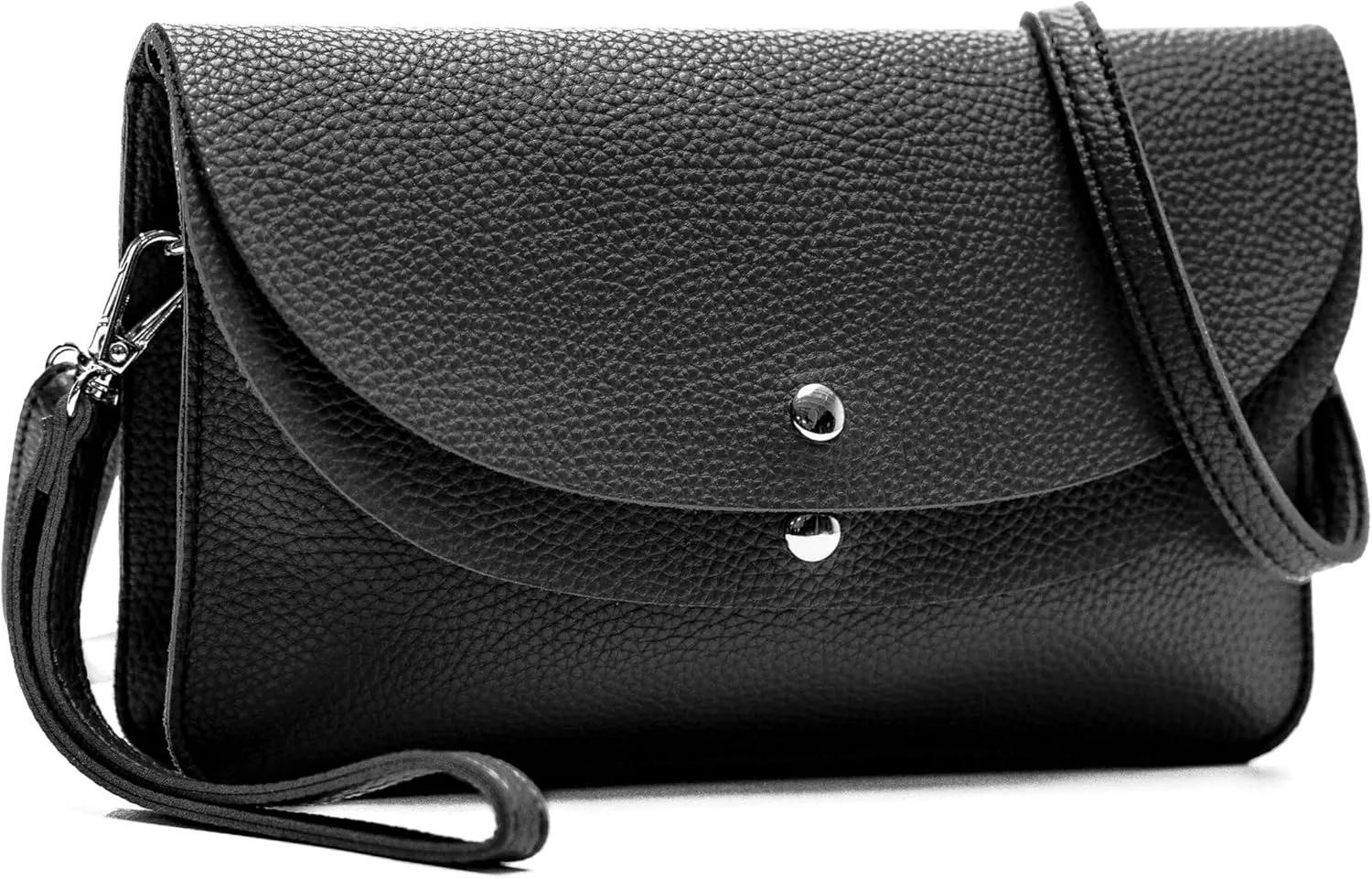 Women's Wristlet Clutch Bag - Evening Purse Wallet with Shoulder Strap - Faux Leather Party Handbag - Lilly