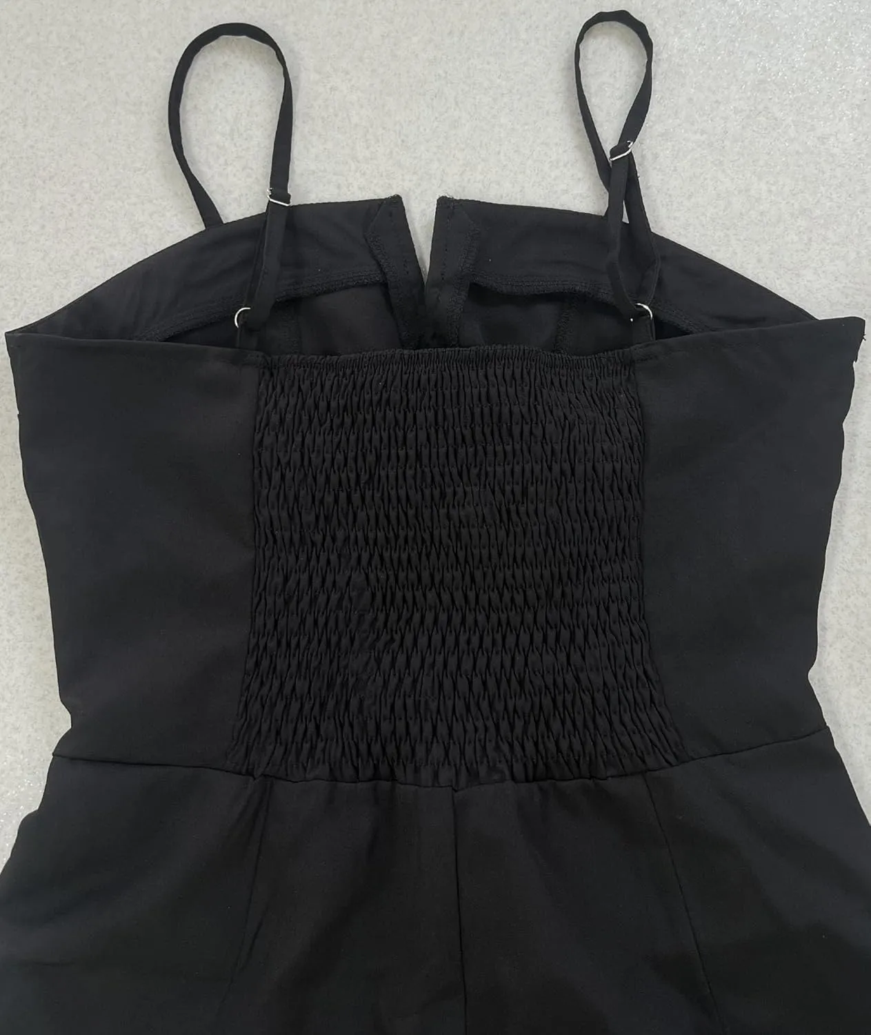 xxxiticat Women's Black Dressy Jumpsuit Sleeveless Elegant V Neck Spaghetti Straps Elegant Formal Casaul One Piece Rompers