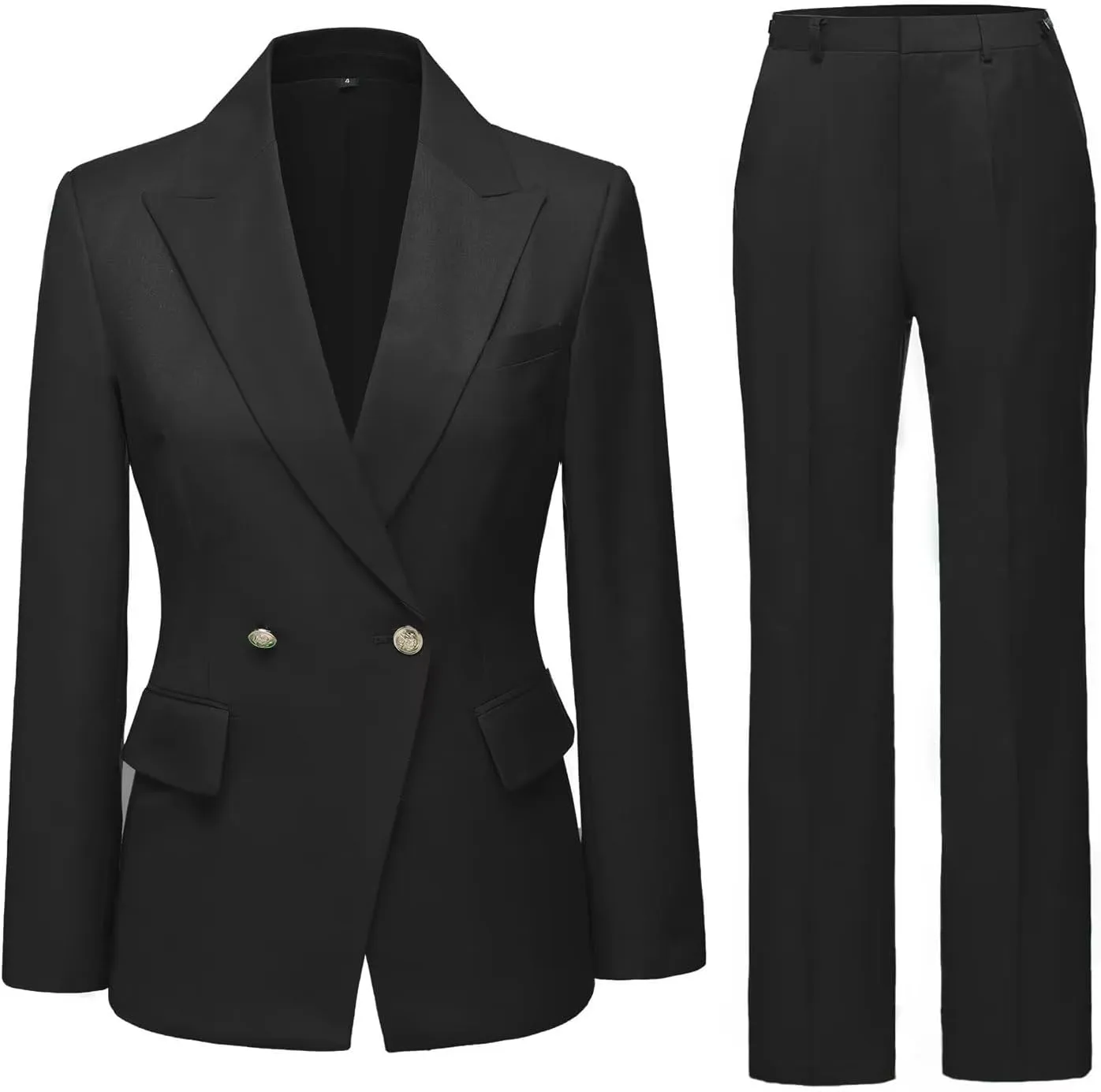 YUVUXE Women's Classic Fit Pink Solid Polyester Business Suit Set - Blazer & Pants - Working Women, Business Professionals