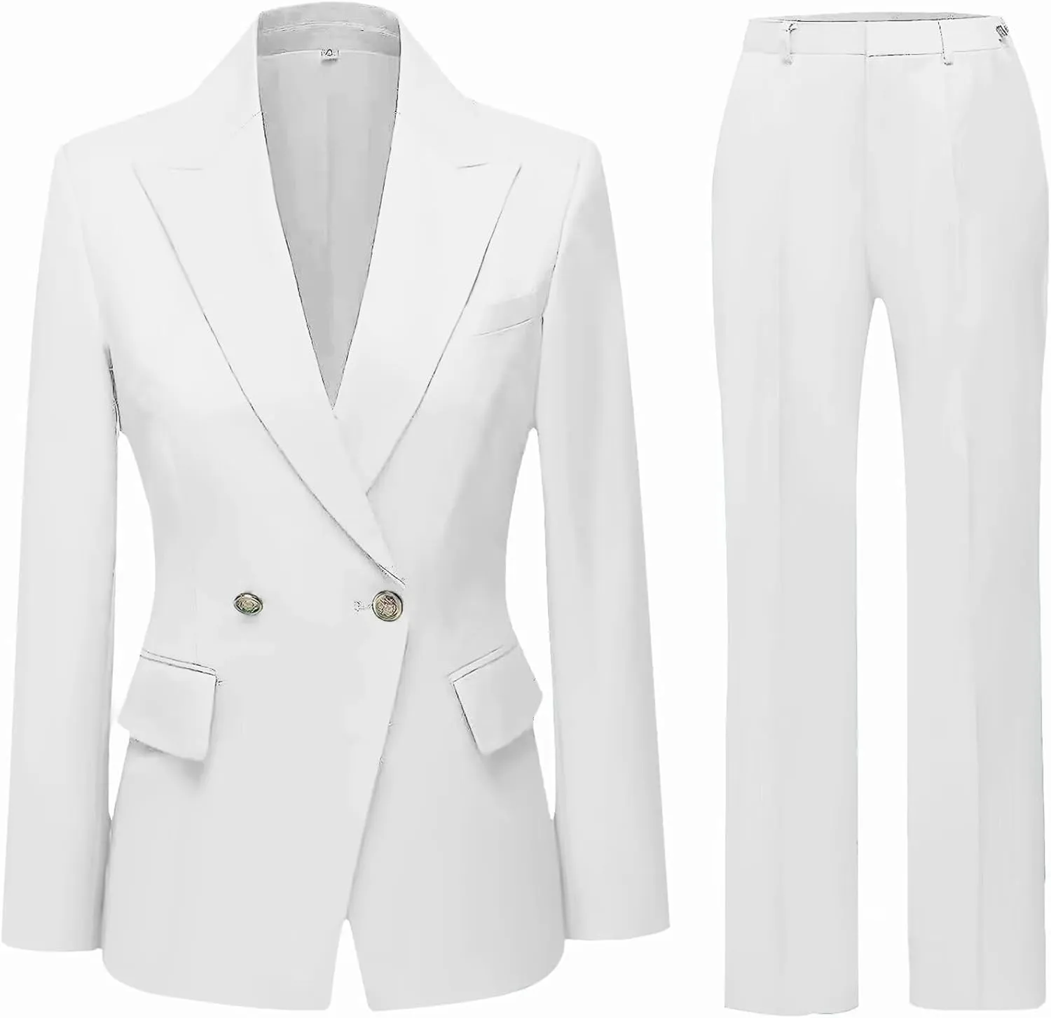 YUVUXE Women's Classic Fit Pink Solid Polyester Business Suit Set - Blazer & Pants - Working Women, Business Professionals