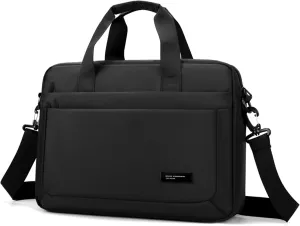 zhongningyifeng Laptop Bag 14 Inch Briefcase for Men Women Waterproof Nylon Lightweight, Shoulder Computer Messenger Bag for Business Office Work Travel College Black