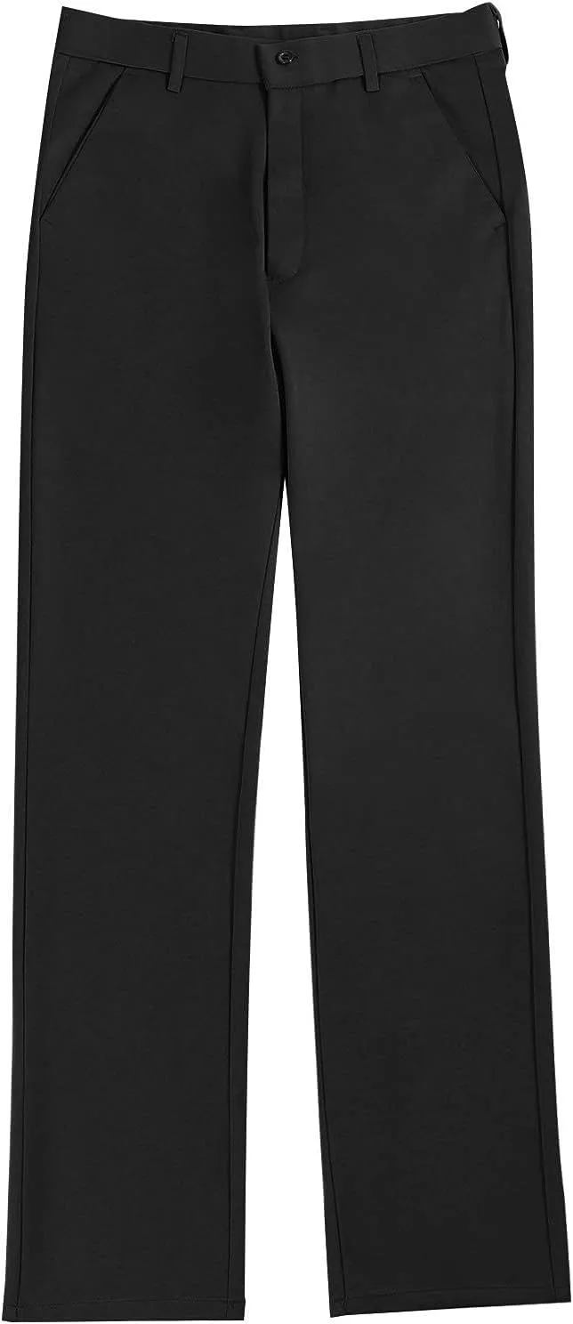 ZYXTIM Mens Business Casual Pants Slim Fit Stretch Wrinkle-Resistant Workday Flat Front Chino Pant Classic-Fit Dress Pants